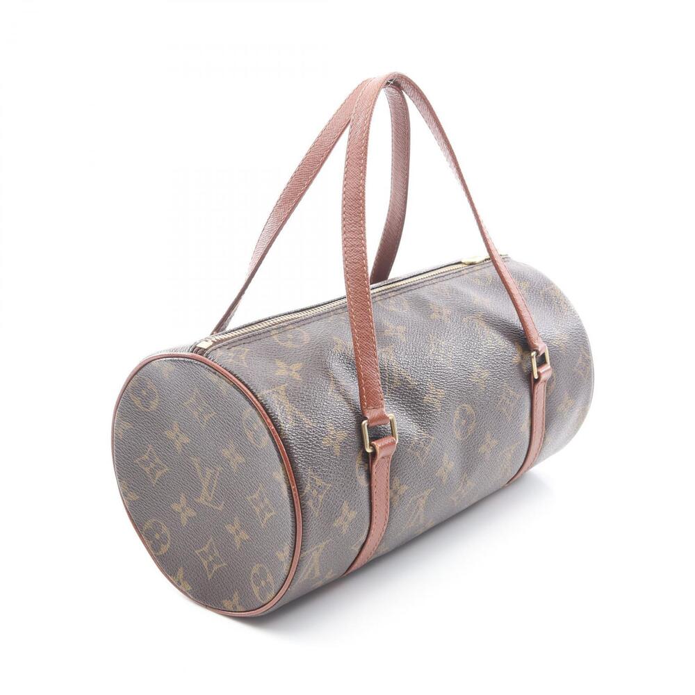 Louis Vuitton Papillon Handbag Canvas Leather Monogram Brown